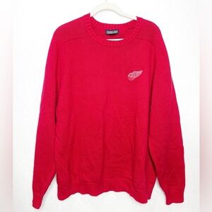 Land’s End X Detroit Red Wings Embroidered 100% Cotton Vintage Sweater XL 46-48